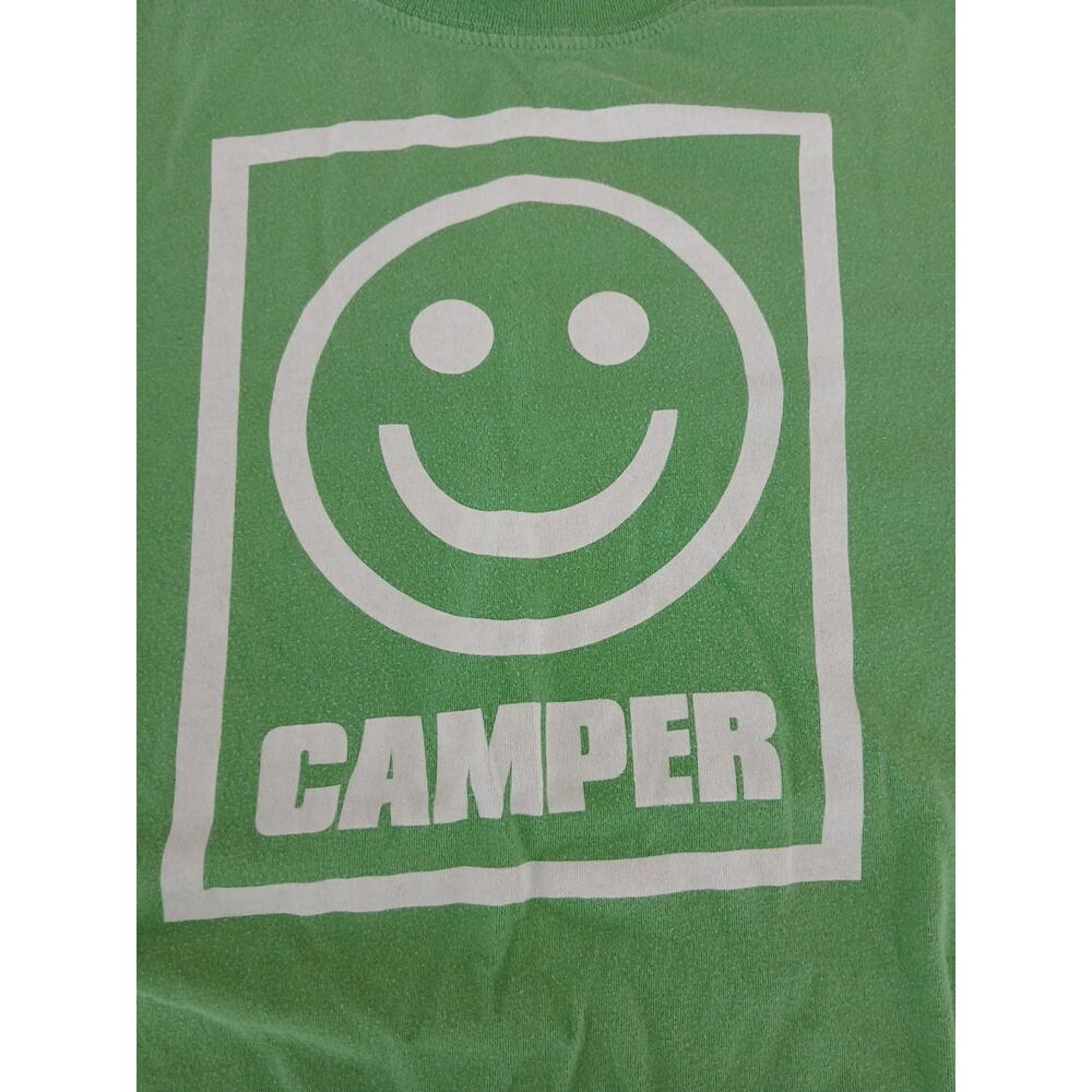 Vintage Y2k Lucky Brand Green T Shirt Womens Fitted Babydoll Size Medium - Picture 2 of 5